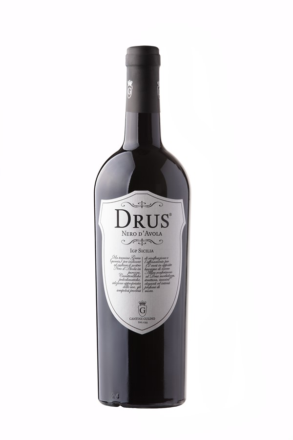 Italian red wine Nero D'Avola Drus - Cantine Gulino